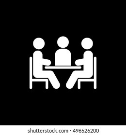 people around the table icon vector illustration eps10.