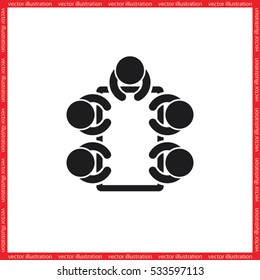 people around the table icon vector illustration eps10.