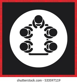 people around the table icon vector illustration eps10.