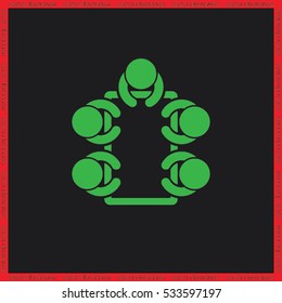 people around the table icon vector illustration eps10.