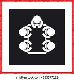 people around the table icon vector illustration eps10.