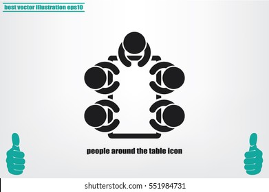 people around the table icon vector illustration eps10.