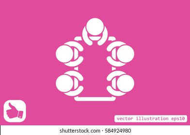 people around the table icon vector illustration eps10.