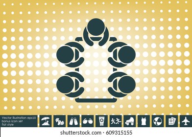 people around the table icon vector illustration eps10.
