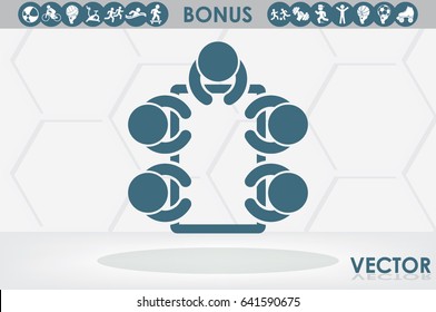people around the table icon vector illustration eps10.