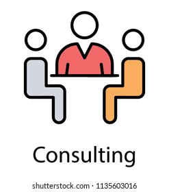 
People around table portraying concept of conference or meeting
