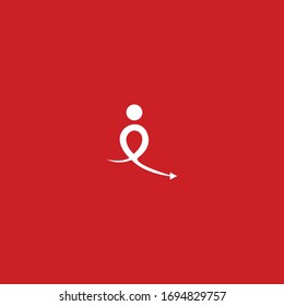 People Arrow Abstract logo template design in Vector illustration 