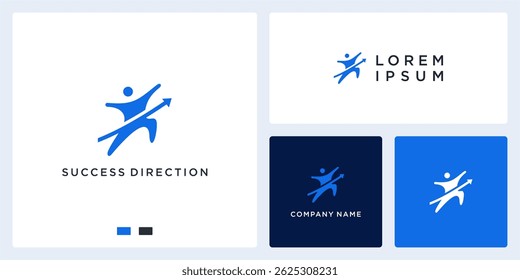 people with arrow logo success