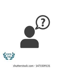 people ask icon symbol vector logo template