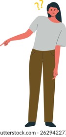 People Asking Question Character. People Solving Problem. Vector Illustration