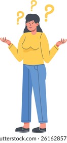 People Asking Question. People Confused. Isolated Vector Character Illustration.