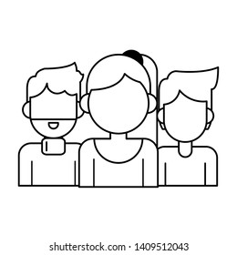 people avatar cartoon character vector illustration graphic design