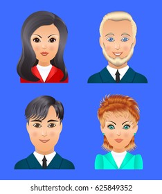 People avatar collection. Business character.Vector icons.