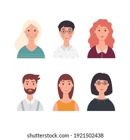 People Avatar Collection People Avatar Set Stock Vector (Royalty Free ...