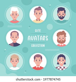 people avatar collection vector design