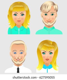 People avatar collection.Business character. Vector icons.