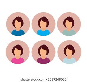 conjunto de ícones planos avatar de pessoas 