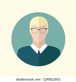 People Avatar Flat Icon Vector Graphic Download Template
