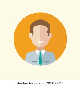 People Avatar Flat Icon Vector Graphic Download Template
