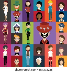 People avatar ( with full body and torso variations)