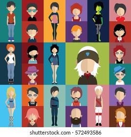 People avatar ( with full body and torso variations)