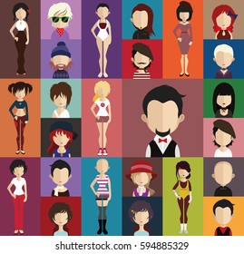 People avatar ( with full body and torso variations)