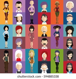 People avatar ( with full body and torso variations)