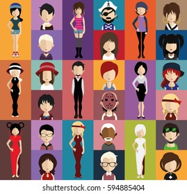 People avatar ( with full body and torso variations)