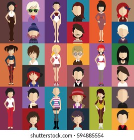 People avatar ( with full body and torso variations)