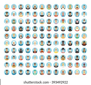 People avatar icon collection.