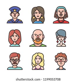 People Avatar Icon Set