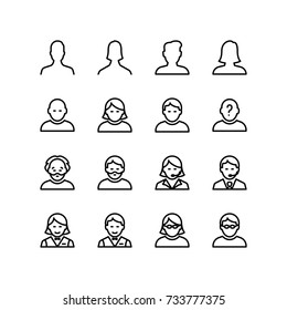 People and avatar icon set