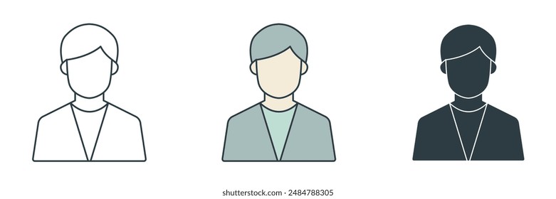 people avatar Icon symbol vector illustration isolated on white background