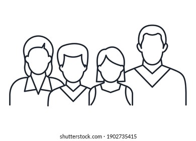 People avatar icon Vector illustration. Portraits of family symbol for web