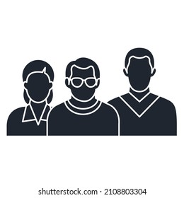 People avatar icon Vector illustration. Portraits of family symbol for web