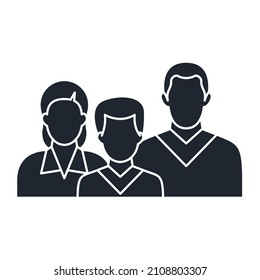 People avatar icon Vector illustration. Portraits of family symbol for web