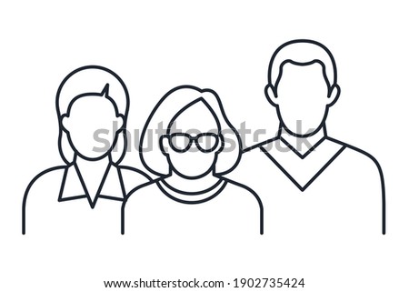 People avatar icon Vector illustration. Portraits of family symbol for web