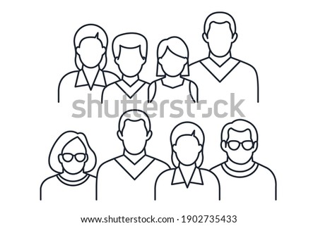 People avatar icon Vector illustration. Portraits of family symbol for web