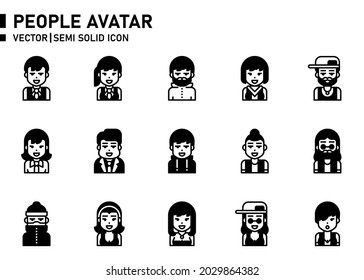 People avatar icon for website, application, printing, document, poster design, etc.