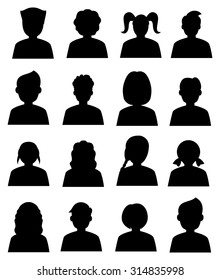 people avatar icons set