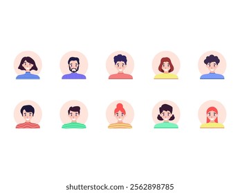 People Avatar Illustration Element Set