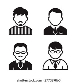 People avatar and user icons. Occupation and people icons. Vector illustration