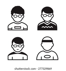 People avatar and user icons for website. Vector illustration