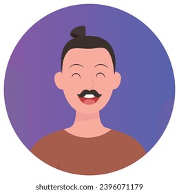People avatar . User portraits. Different human face icons. Male characters. Smiling men characters. Flat cartoon style vector illustration