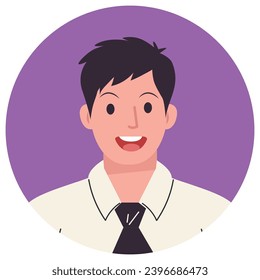 People avatar . User portraits. Different human face icons. Male characters. Smiling men characters. Flat cartoon style vector illustration