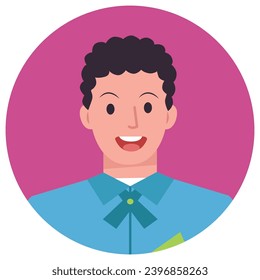 People avatar . User portraits. Different human face icons. Male characters. Smiling men characters. Flat cartoon style vector illustration #9
