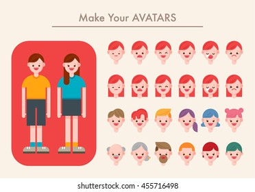 people avatar vector illustration