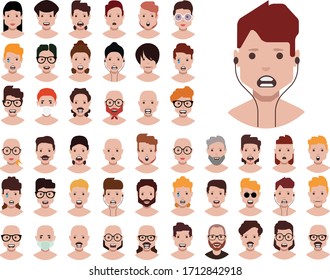 People avatar wearing medical masks