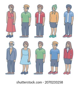 people avatars beautiful vector icon set 