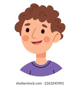 People avatars. Characters head portraits. Happy modern young person avatars. Flat vector illustration